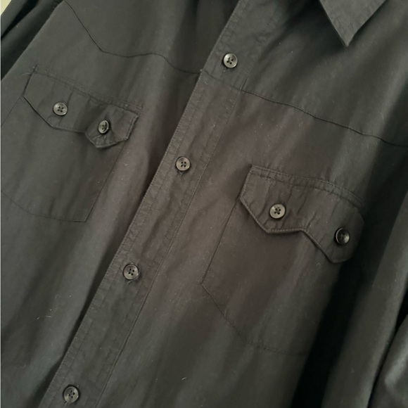 ROCKABILLY FASHIONS Men’s Black Long Sleeve Western Style Pockets-Size XXL - Picture 4 of 5